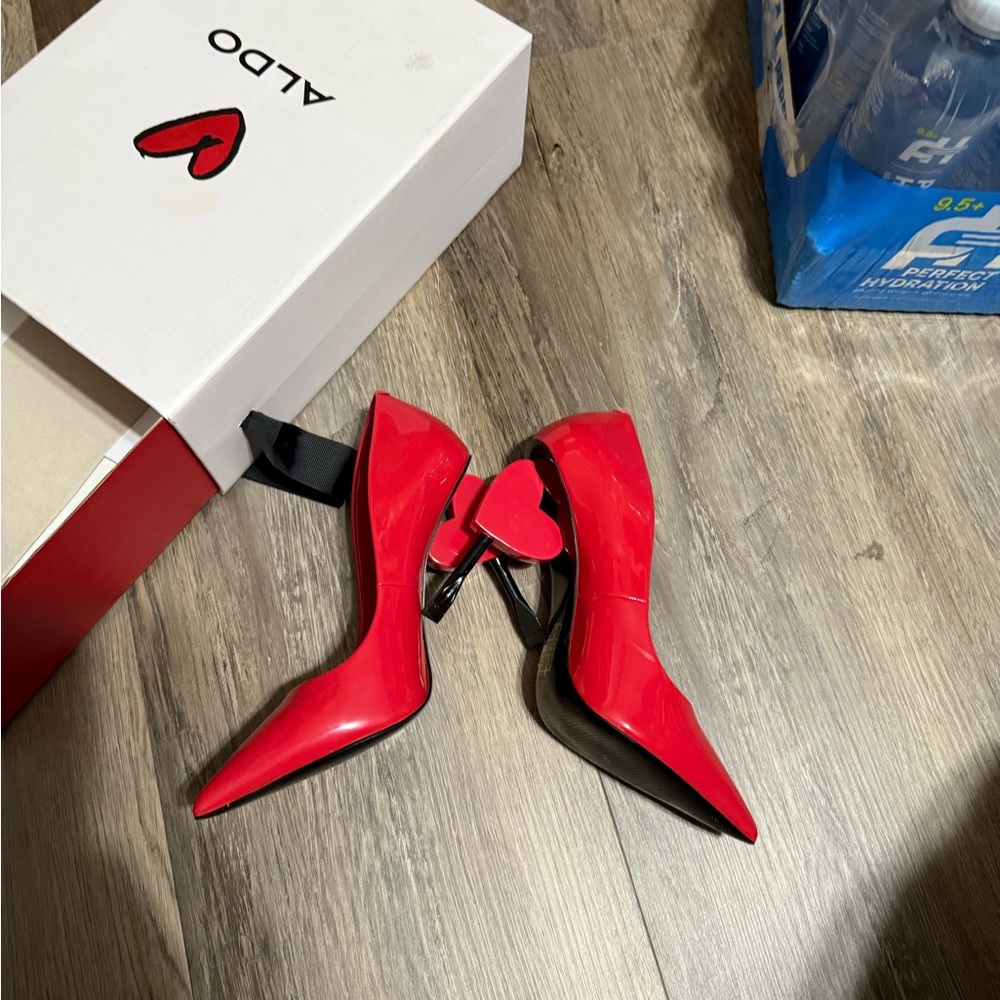 Aldo Red Patent Leather Heels